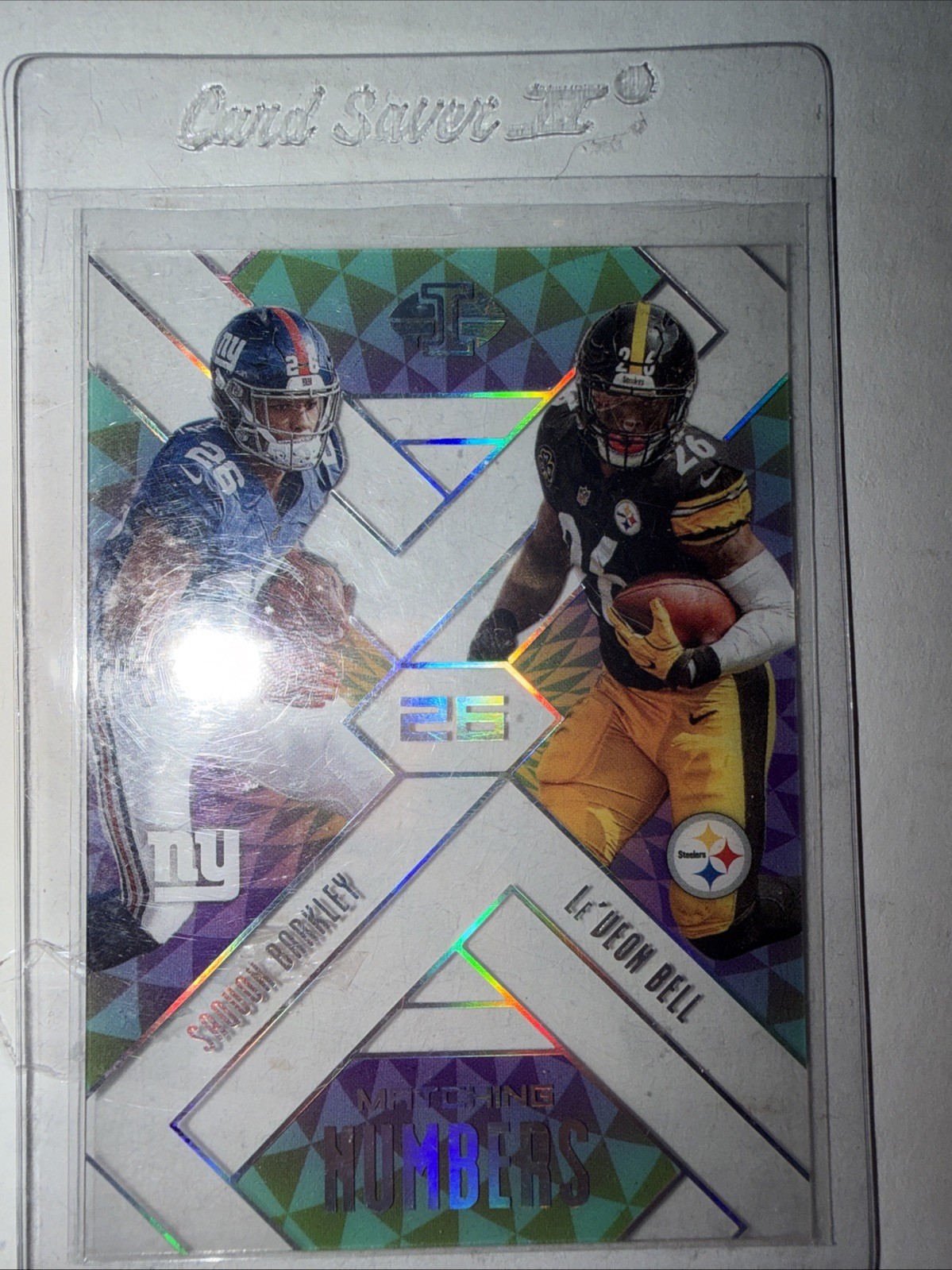 2018 Panini Illusions #12 Le'Veon Bell/Saquon Barkley Matching Numbers