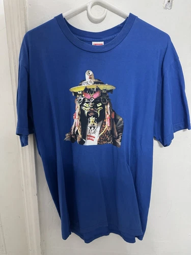 Tee shirt bleu Supreme Rammellzee taille L SS20 occasion 100% authentique