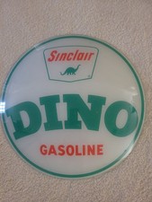 Vintage Original Sinclair Gas Pump Dino Gasoline Globe Single Glass Lens