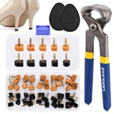 High Heel Tips, 20 Pairs Shoe Heel Repair with Anti-Slip Pad, Round and U Sha...