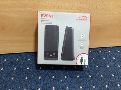 Speedlink EVENT Stereo Speakers   Like New   Clear Sound   Black