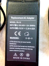 Replacement AC Adapter PA-10 Input: 100-200V Output 19.5V 3.34-4.62A