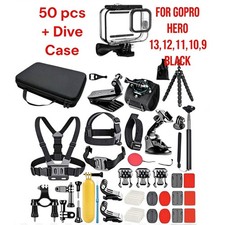 50-in-1  Waterproof Case for Gopro Hero13 12 11 10 Action Camera Accessory Kit