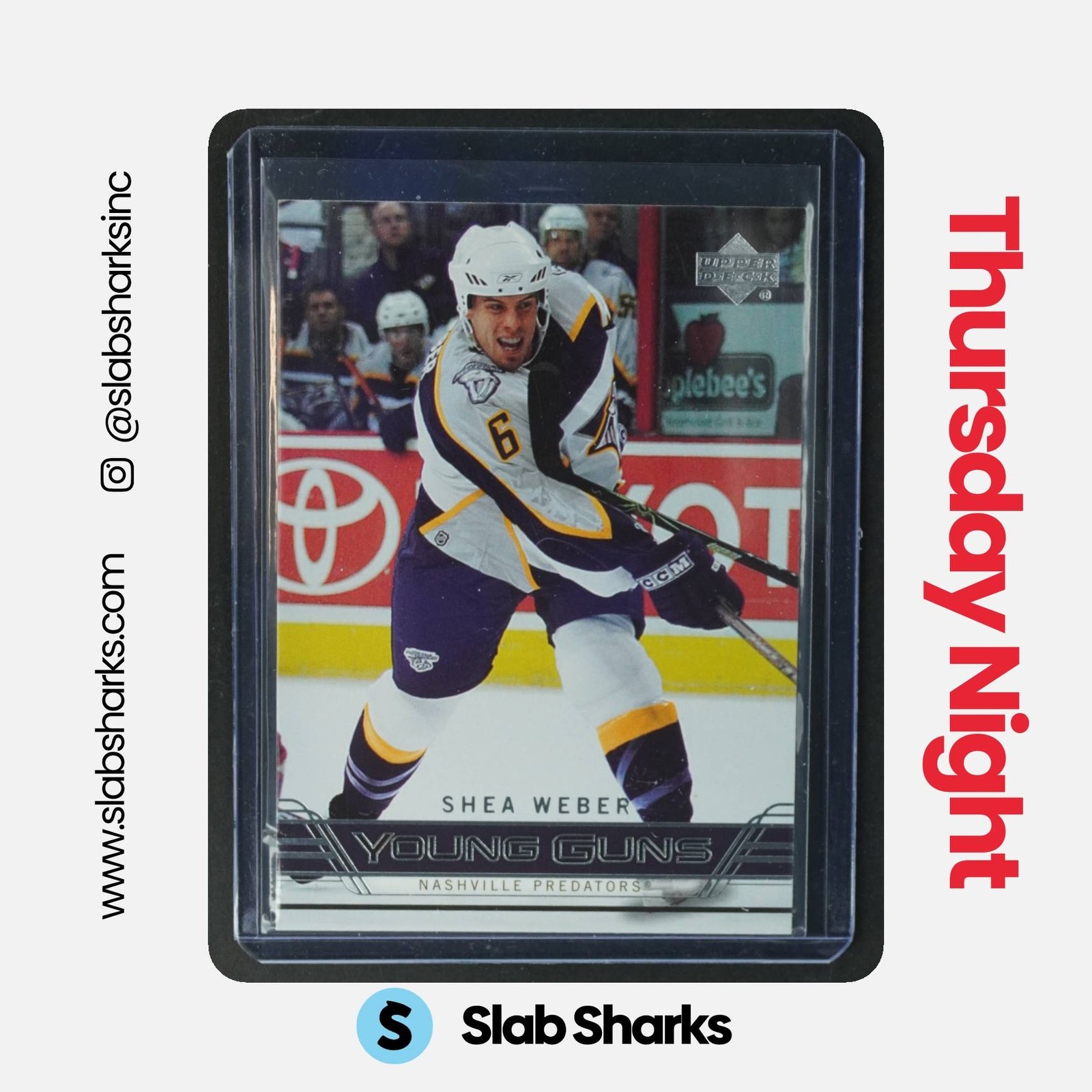 2006 UPPER DECK #222 SHEA WEBER YOUNG GUNS RC ROOKIE