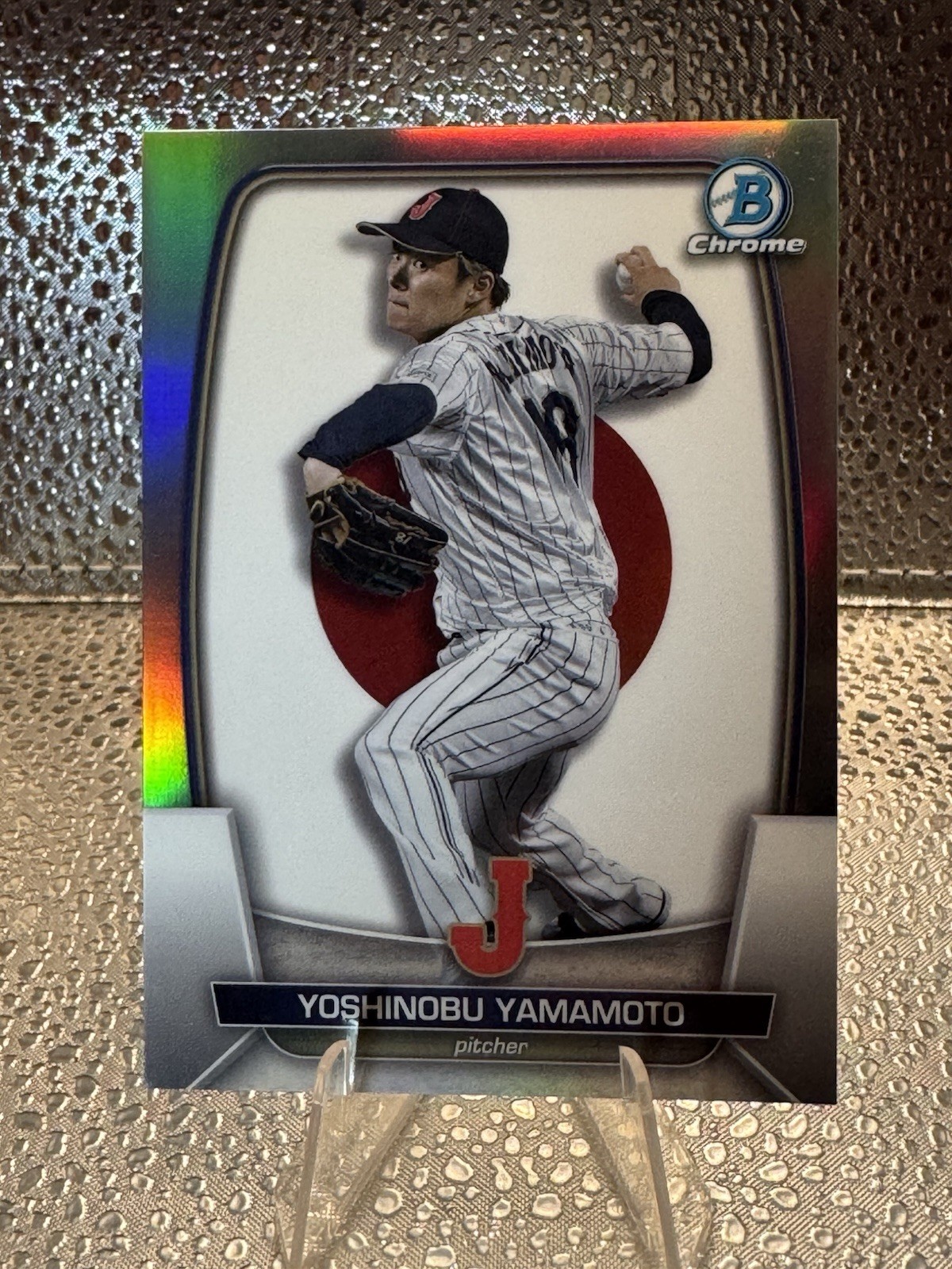 2023 Bowman Chrome Yoshinobu Yamamoto WBC Flag Refractor /499 #WBC-51 *WS MVP*