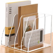 Acrylic Magazine File Holder Desk Organizer, ...