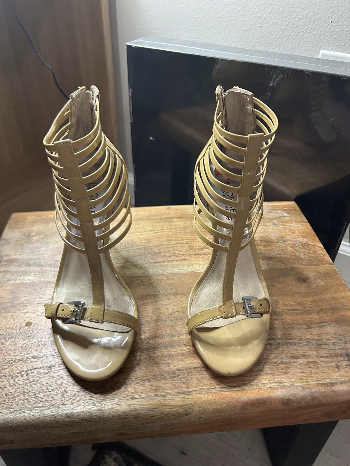 MICHAEL Michael Kors nude cage strappy heels