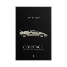 Lamborghini Countach Poster – 80s Icon Supercar Wall Art, Garage Decor