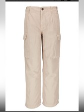 Nili Lotan Yannic Sandstone Cotton Linen Cargo Pants 6 NWT 450