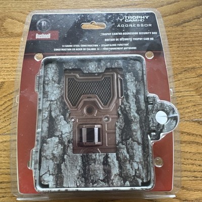 Brand New Tree Bark Camo Bushnell Trophy Cam HD Aggressor Security Box