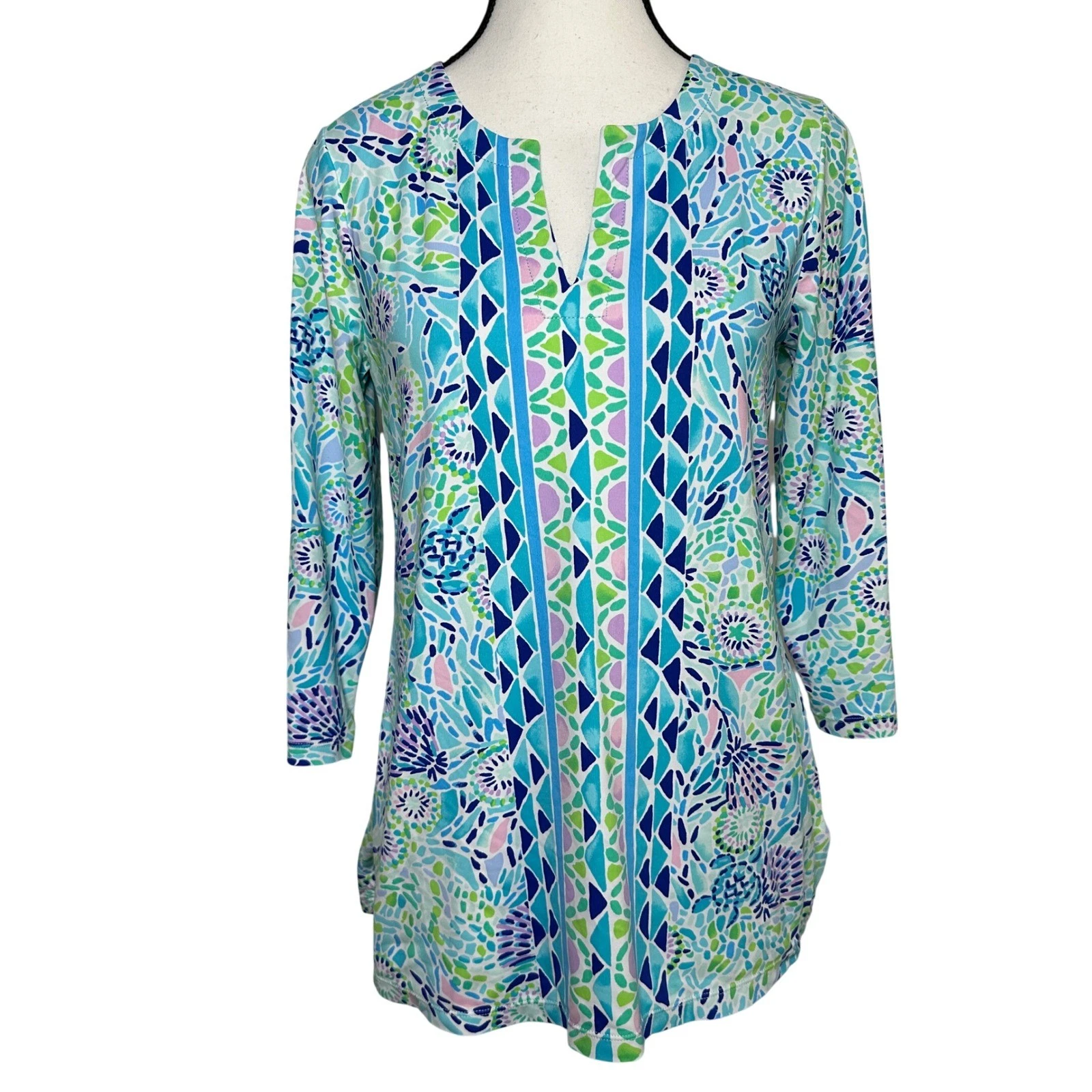 Lilly Pulitzer UPF 50 Karina ChillyLilly Tunic Top S Preppy Coastal Resortwear