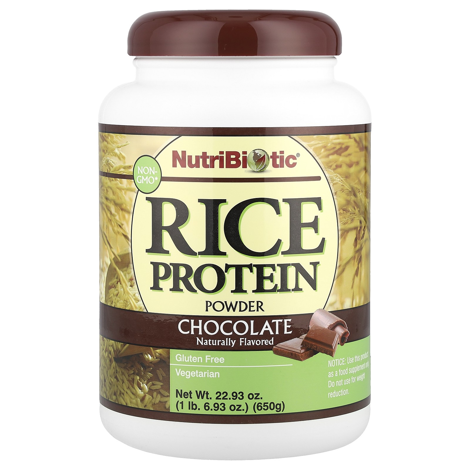 NutriBiotic Raw Rice Protein Chocolate 1  6 9  650   ,