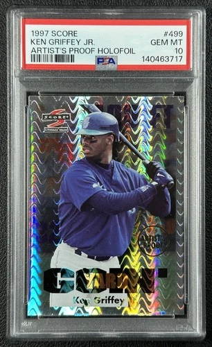 POP 5! KEN GRIFFEY JR. PSA 10 1997 SCORE #499 ARTIST'S PROOF HOLOFOIL MARINERS