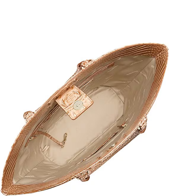 Brahmin Melbourne Collection Honey Brown Jeanne Tote