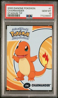 PSA 10 2000 DANONE POKEMON STADIUM TIP 1 CHARMANDER 433 POP 5 | eBay