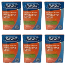 6x Rexall Ultimate White Whitening Strip Professional Strength 84 Strips EX08/25