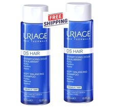 2 PACK Uriage DS Hair Soft Balancing Shampoo 200ml / 6.8oz