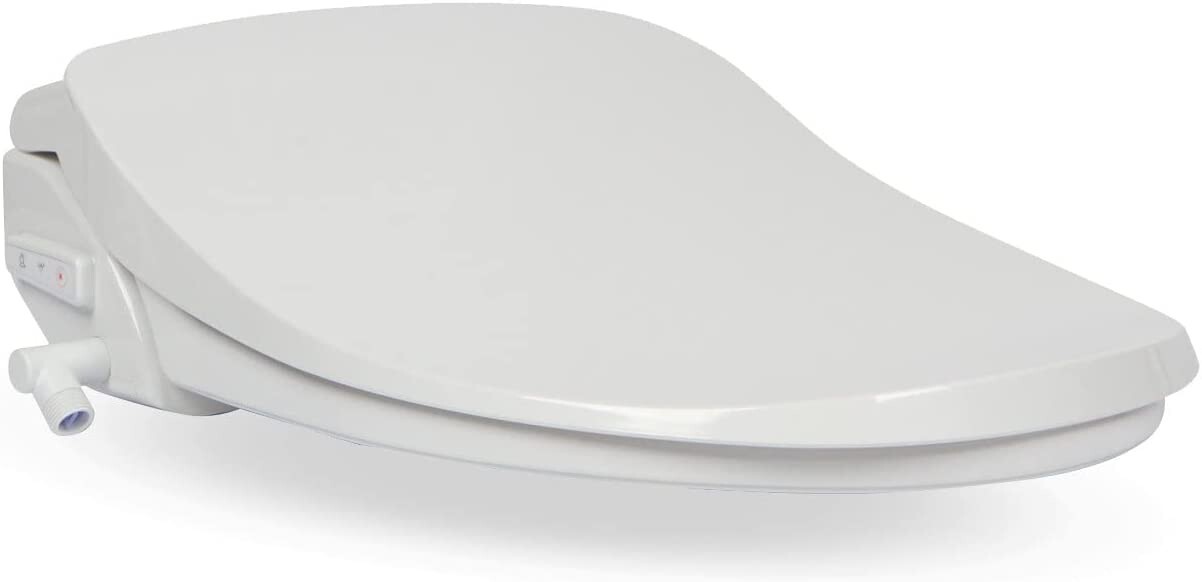 ALPHA BIDET iX Hybrid Bidet Toilet Seat in Elongated White 683203945752