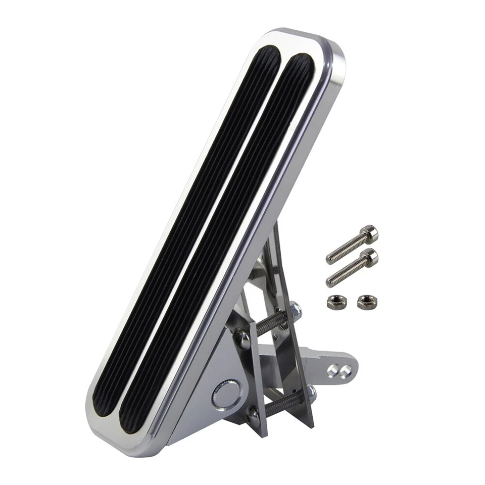 BILLET POLISHED ALUMINUM FLOOR MOUNT GAS THROTTLE PEDAL CHEVY FORD MOPAR Foto 3 de 4