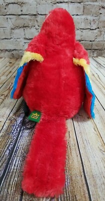 Wild Republic Scarlet Macaw Plüschtier 11 Cm – Aus Recycelten Flaschen, Regenwald-Vogel Kuschelig