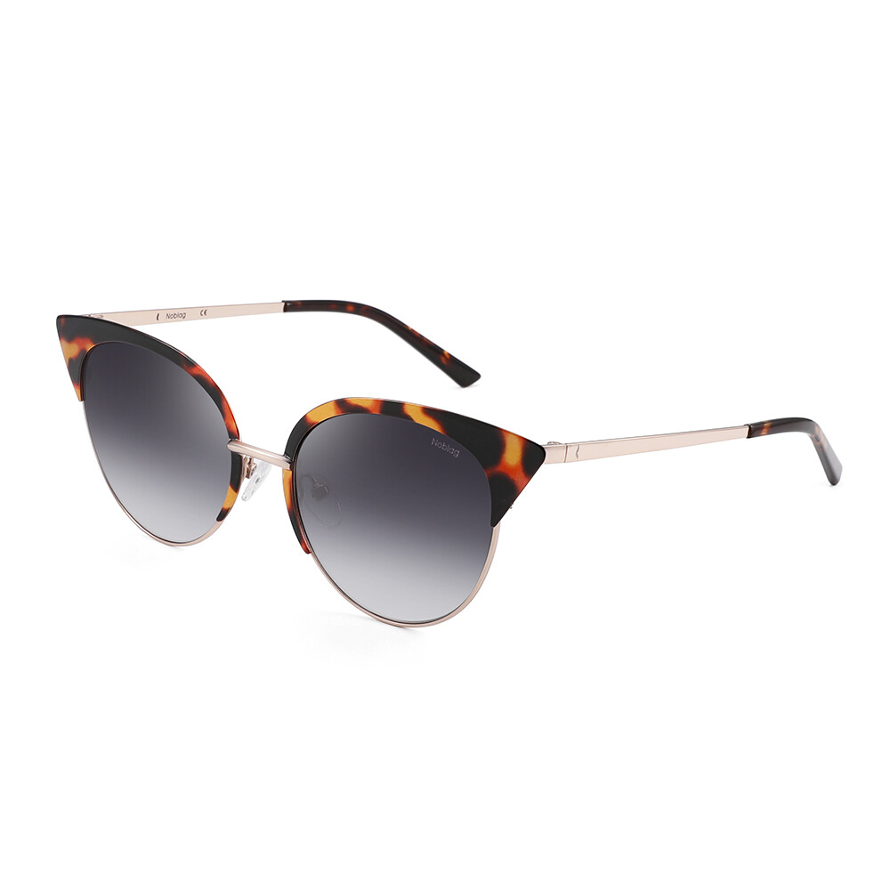 Noblag Cat-Eye Sunglasses with Black/Brown Gradient Acetate Lenses-image