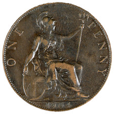 Great Britain 1904 Penny KM#794 #16421