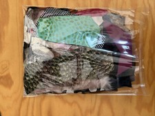 1 kg di ritagli pelle Articoli Misti (Serpente, Cocco, Stampa, Serigrafia)