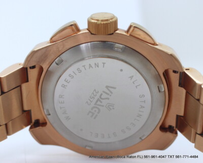 Visage Chrono 5 ATM 22572 Large Dial Rose Gold tone SS Watch  display picture 1