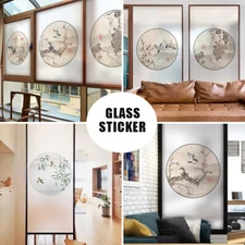 PVC Window Glass Film Sticker 3D Static Cling Cover Frosted  Home Decor