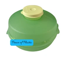 Tupperware New Bagel Keeper Round Sandwich Salad Lunch Box Container w/ Smidget