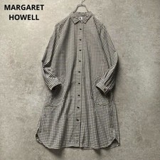 Margaret Howell MHL Long Check Shirt Dress Cotton Wool 1 so