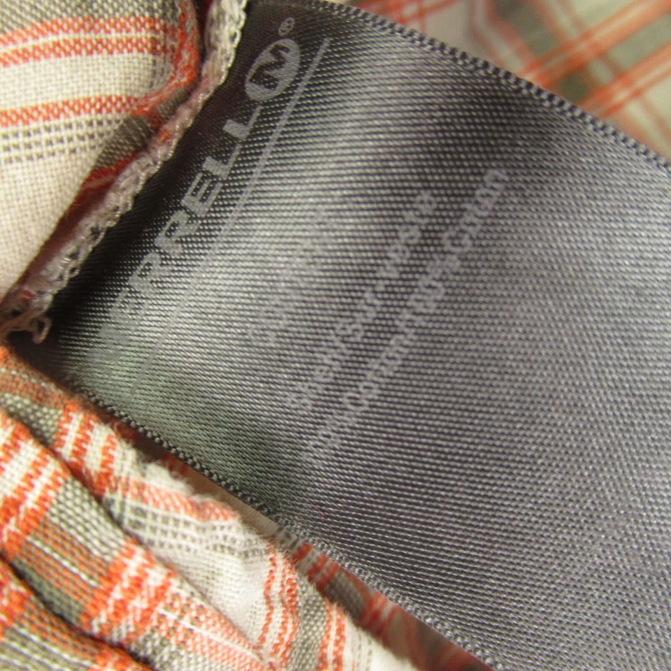 Merrell Shirt Mens Large Short Sleeve Snap Front Plaid Stretch Plaid Pockets - Image 4 of 4