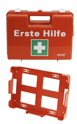 Erste Hilfe Koffer leer Betriebsverbandkasten orange Verbandskoffer Halterung - Bild 1 von 2