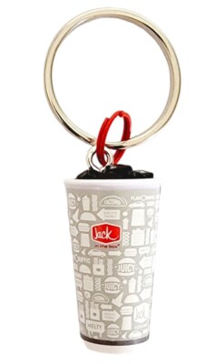 Jack In The Box Soda Cup Keychain Faux Miniature Drink Souvenir
