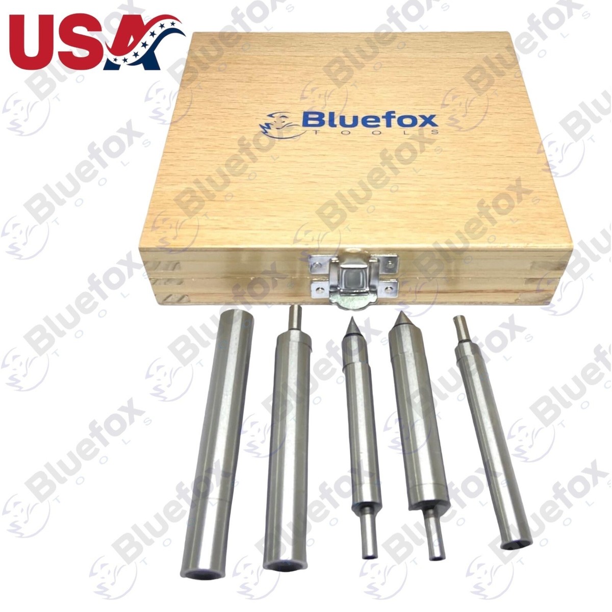 5-Piece Edge Finder Set – Hardened Tool Steel, Imperial Standard, With Wooden Box (Buyohlic)