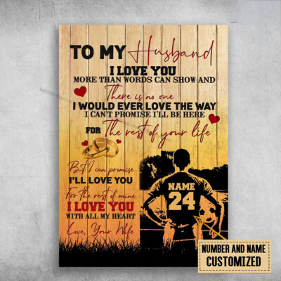 Soccer Husband, To My Husband, I Love You More Than Words Can Show Customized...