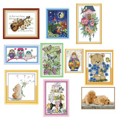 Modernes Kreuzstich-Set für Anfänger 11ct 14ct gezählte Maße gestempelt Sets