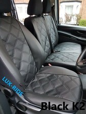 MERCEDES VITO W639 2003-2014 ART. LEATHER EMBOSSED TAILORED FRONT SEAT COVERS