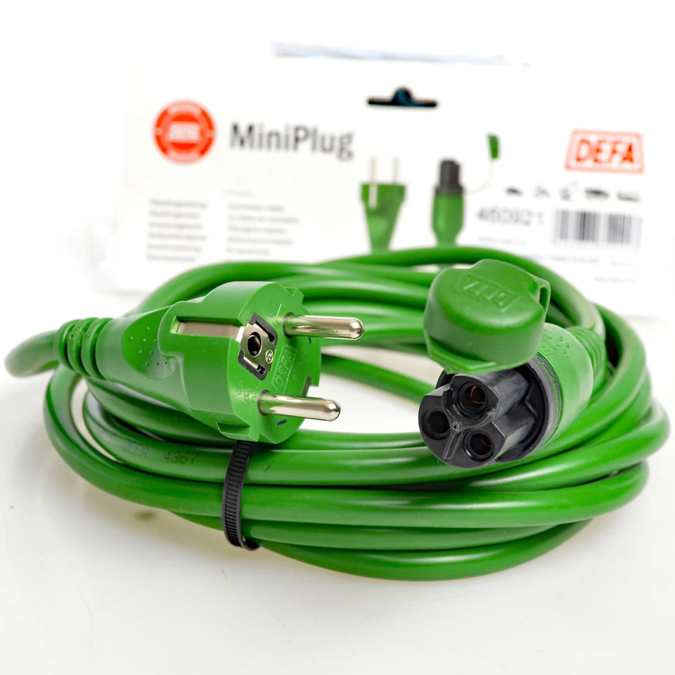 DEFA 460921 Außenkabel außen mit Stecker 5m Grün 230V EcoPlug