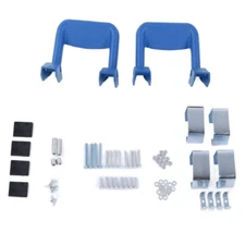 2pcs Truck Side Step w/ Brackets Set,Blue Powder Coated Cast Aluminum Universal