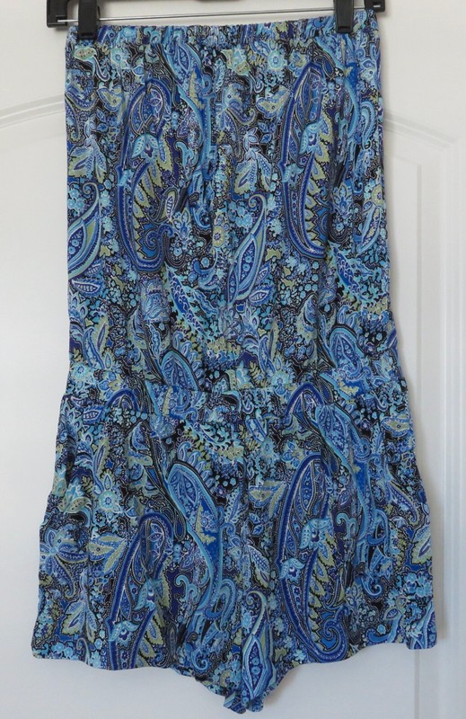 NIP Lascana Blue Paisley Strapless Romper Ret $49 - Size 4