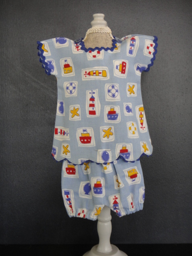 Pour poupee ancienne Bleuette robe cape poupée ancienne GL ? Gautier Languereau