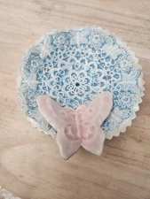 Beautiful Vintage Butterfly Trinket Dish