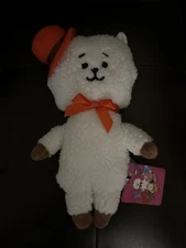 BT21 Line Friends Friendly RJ Plush Jin Alpaca Orange Hat 13” Plush BTS Round 1
