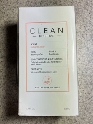 CLEAN RESERVE RADIANT NECTAR EAU DE PARFUM SPRAY 3.4oz ~ 100ML NEW SEALED BOXED
