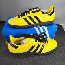 Adidas Originals Women's Samba OG JR8749 Yellow/Core Black Size 6.5