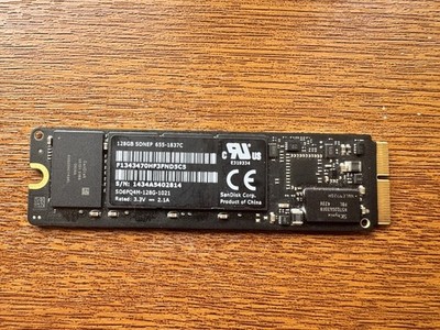 Original Apple SanDisk 128GB SSD SD6PQ4M-128G-1021 MacBook Air/Pro Blade Drive