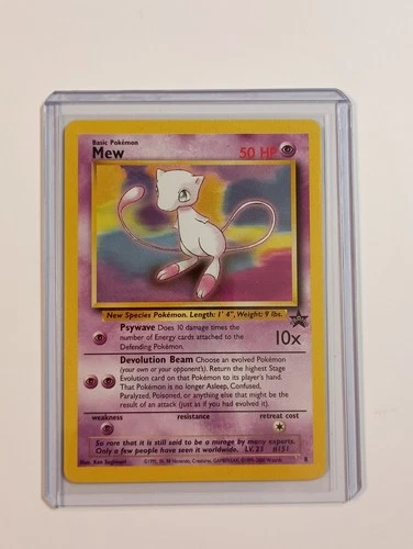 Mew Black Star Promo 8 WOTC Pokemon Card Vintage LP NM Clean