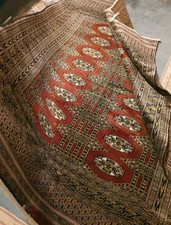 Vintage Wolle Teppich 162×130 Cm Handgeknüpfter Original Orientteppich BUCHARA