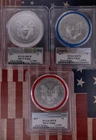 2017 1/5000 First Strike Silver Eagle Set 45th Donald Trump PCGS MS70 (B3190)